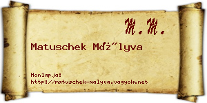 Matuschek Mályva névjegykártya